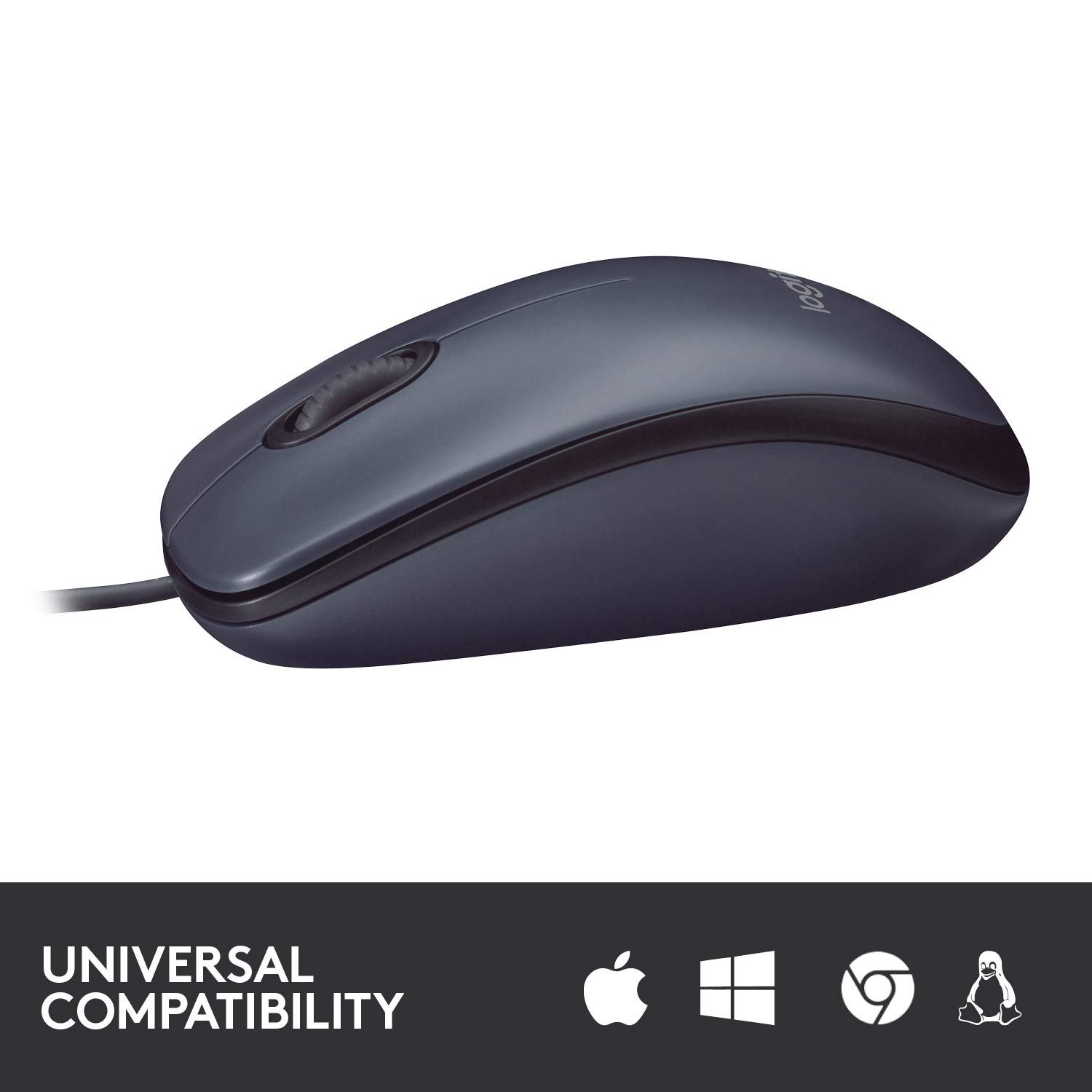 Logitech M100r Wired USB Mouse (Black) - Image 5