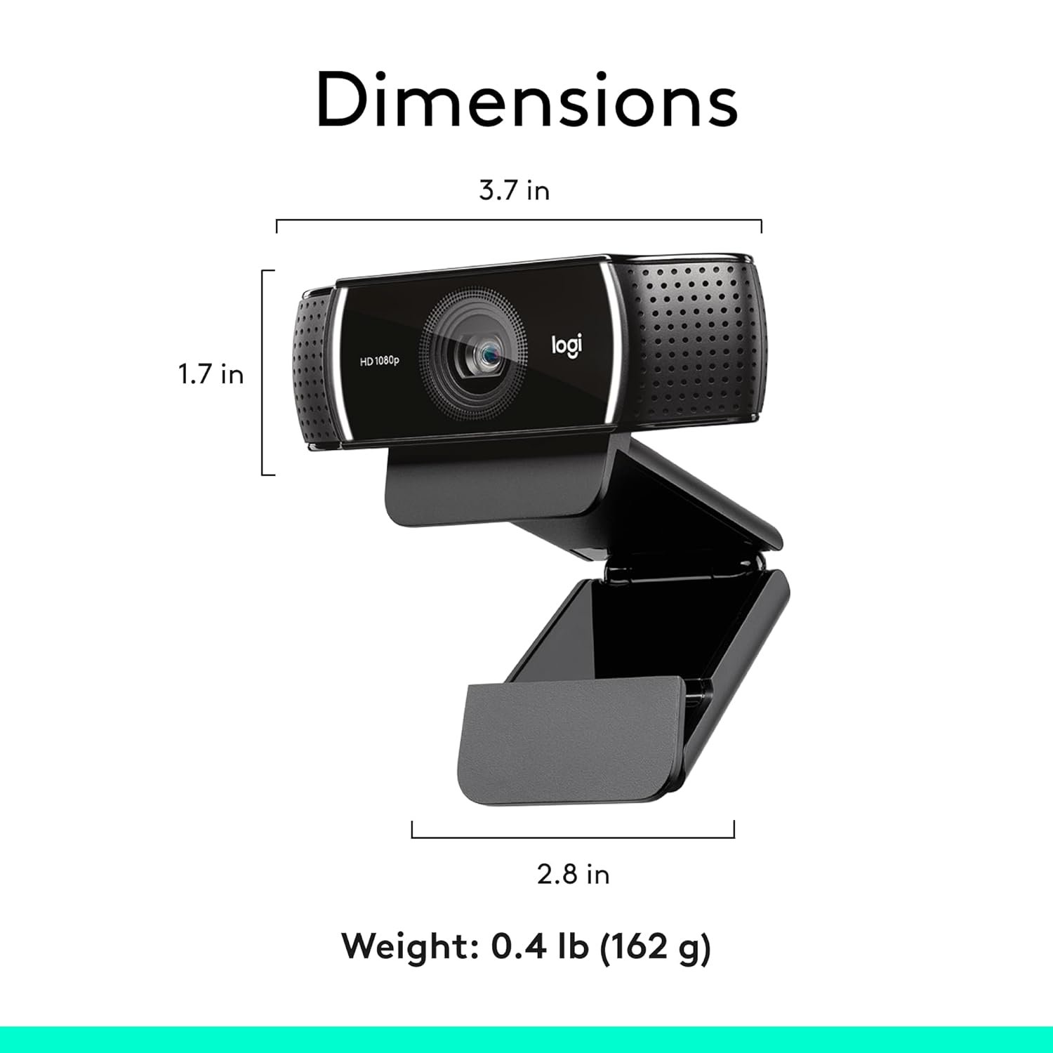Logitech C922 Pro Stream Webcam, HD 1080p/30fps or HD 720p/60fps, Digital, Hyperfast Streaming, Stereo Audio, HD Light Correction, Autofocus, for YouTube, Twitch, XSplit - Black - Image 6