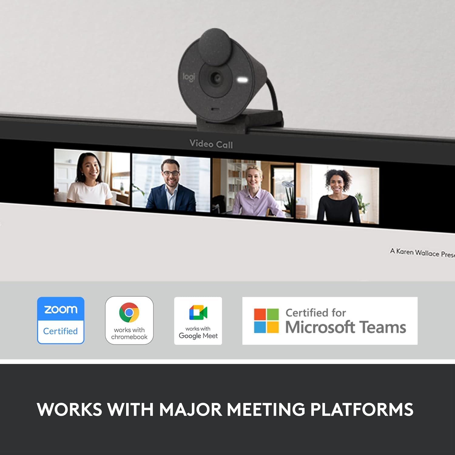 Logitech Brio 300 Full Hd Webcam with Privacy Shutter, Noise Reduction Microphone, USB-C, Certified for Zoom, Microsoft Teams, Google Meet, Auto Light Correction - Graphite - Digital - Image 4
