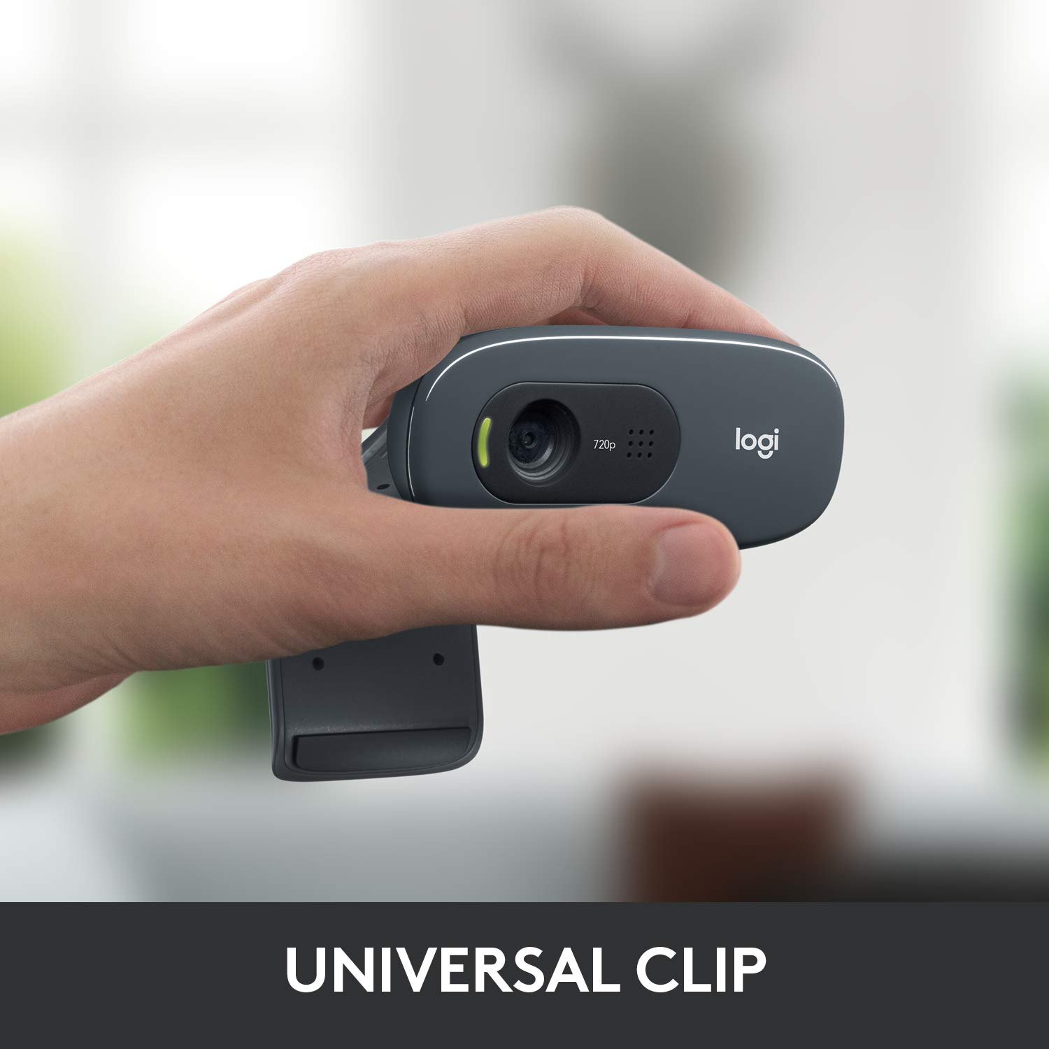 Logitech C270 HD Webcam, HD 720p/30fps, Widescreen HD Video Calling, HD Light Correction, Noise-Reducing Mic, for Skype, FaceTime, Hangouts, WebEx, PC/Mac/Laptop/MacBook/Tablet - Black - Image 4