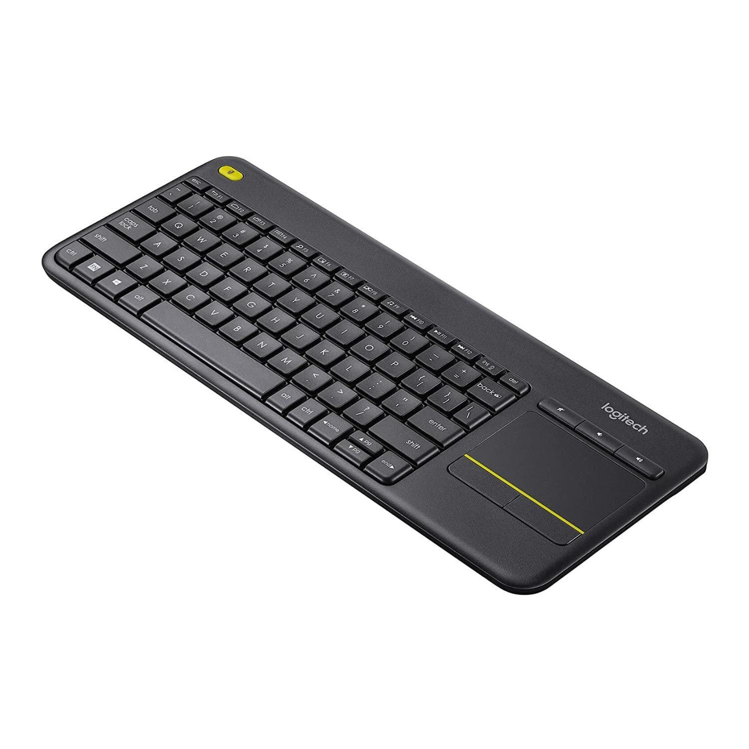 Logitech K400 Plus Wireless Touch TV Keyboard with Easy Media Control and Built-in Touchpad, HTPC Keyboard for PC-Connected TV, Windows, Android, Chrome OS, Laptop, Tablet - Black - Image 8