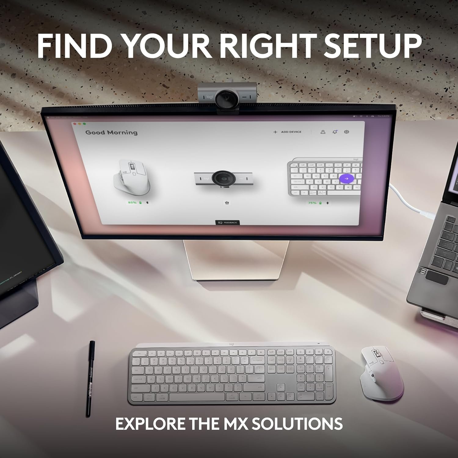 Logitech MX Brio Ultra HD 4K Collaboration and Streaming Webcam with Free Adobe Subscription, 1080p at 60 FPS, Dual Noise Reducing Mics, Show Mode, USB-C, Webcam Cover - Image 4