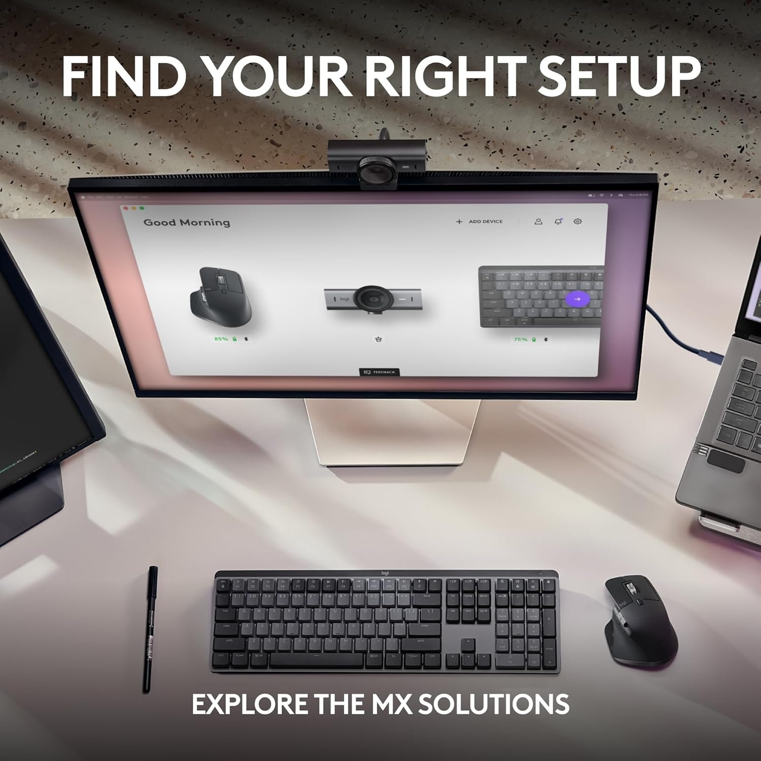 Logitech MX Brio Ultra HD 4K Collaboration and Streaming Webcam, 1080p at 60 FPS, Dual Noise Reducing Mics, Show Mode, USB-C, Webcam Cover, Works with Microsoft Teams, Zoom, Google Meet - Graphite - Image 4
