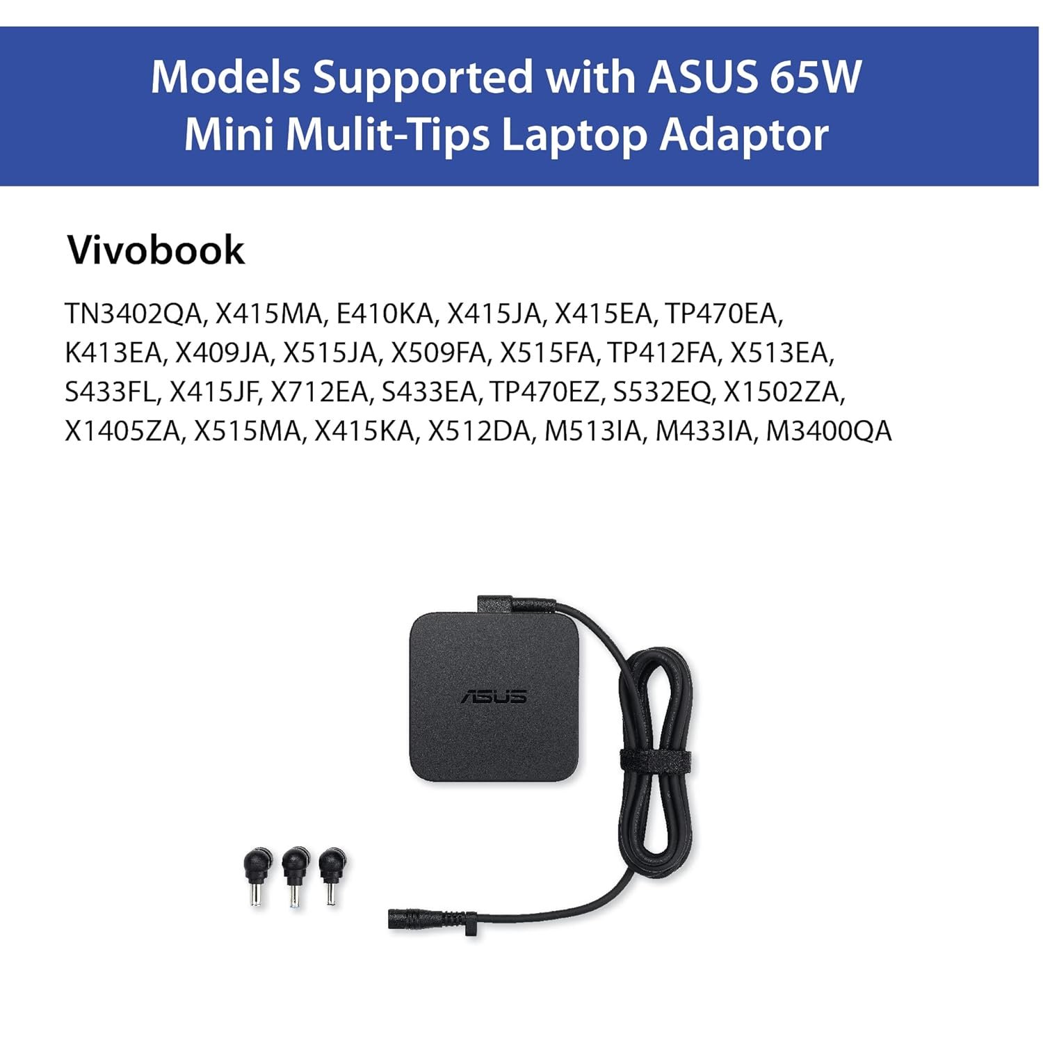ASUS U65W-01 Mini Mulit-Tips Adaptor/Charger Pin with Plug Dimension 4.0mm*1/4.5mm*1/5.5mm*1 - Black - Image 8