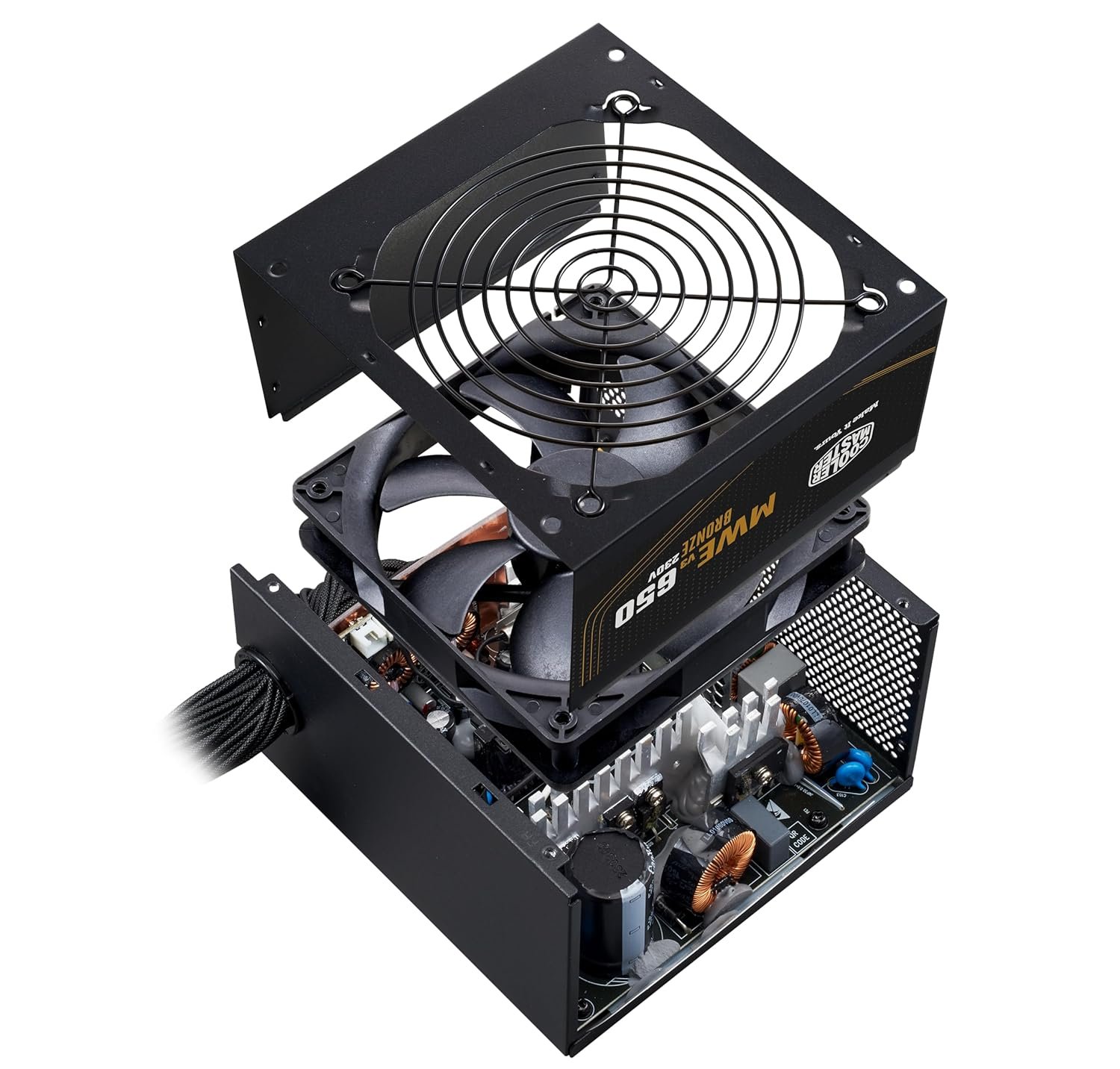 Cooler Master MWE 650 V3 Bronze ATX 3.1 Power Supply - Non Modular | 80 Plus Bronze Certified | Quite HDB Fan | DC-to-DC Circuit Design | ATX 3.1 Version | Ready for 50 Series | 650 Watt - Image 3